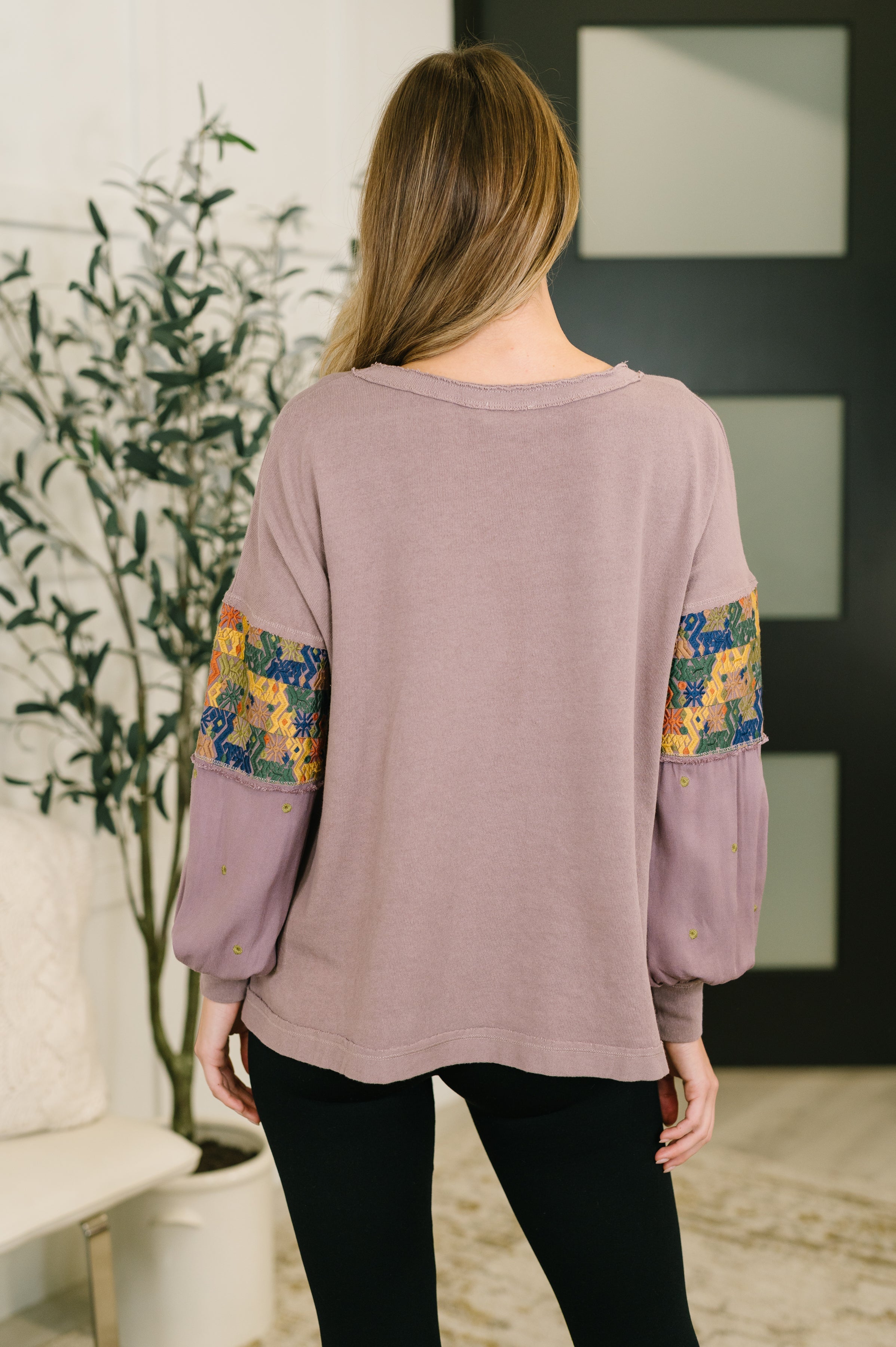 Subtle Breeze Floral Patchwork Pullover-Womens-Stay Foxy Boutique, Florissant, Missouri