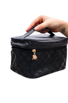 Subtly Checked Cosmetic Bags set of 4 in Black-Accessories-Stay Foxy Boutique, Florissant, Missouri