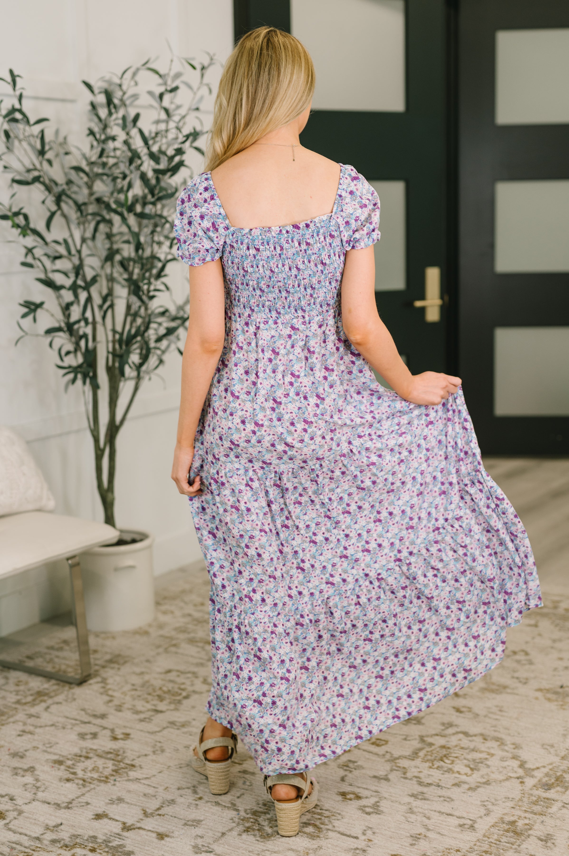 Sugar Talking Tiered Dress in Floral Print-Womens-Stay Foxy Boutique, Florissant, Missouri