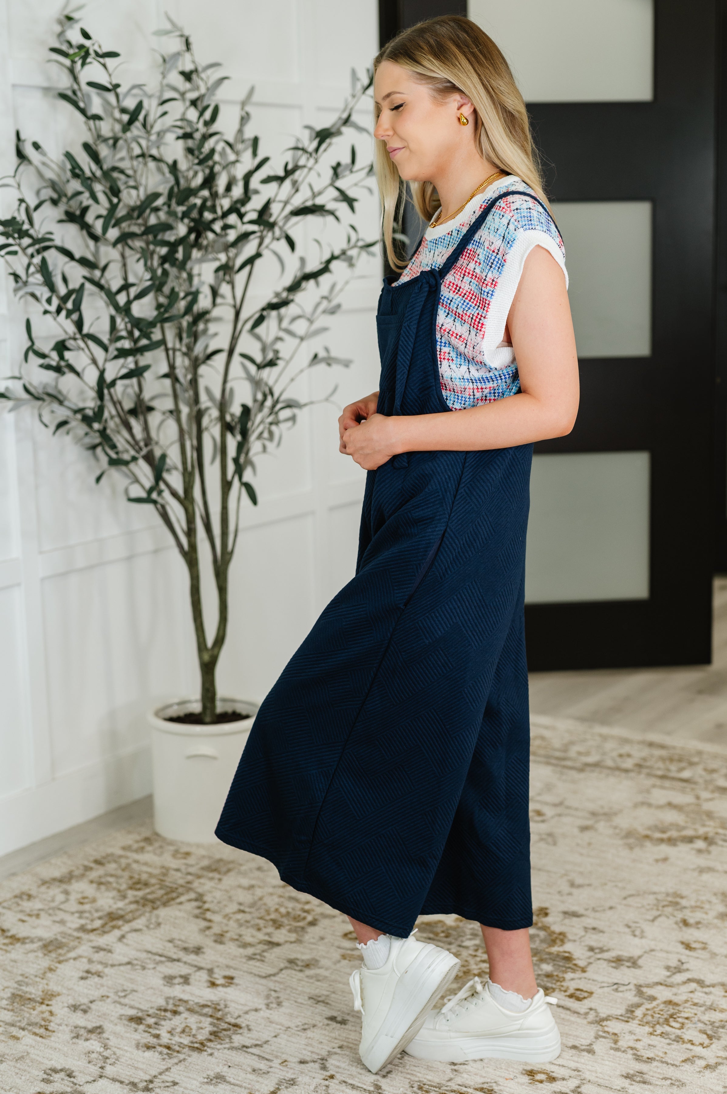 Suit Yourself Adjustable Strap Jumpsuit in Navy-Womens-Stay Foxy Boutique, Florissant, Missouri