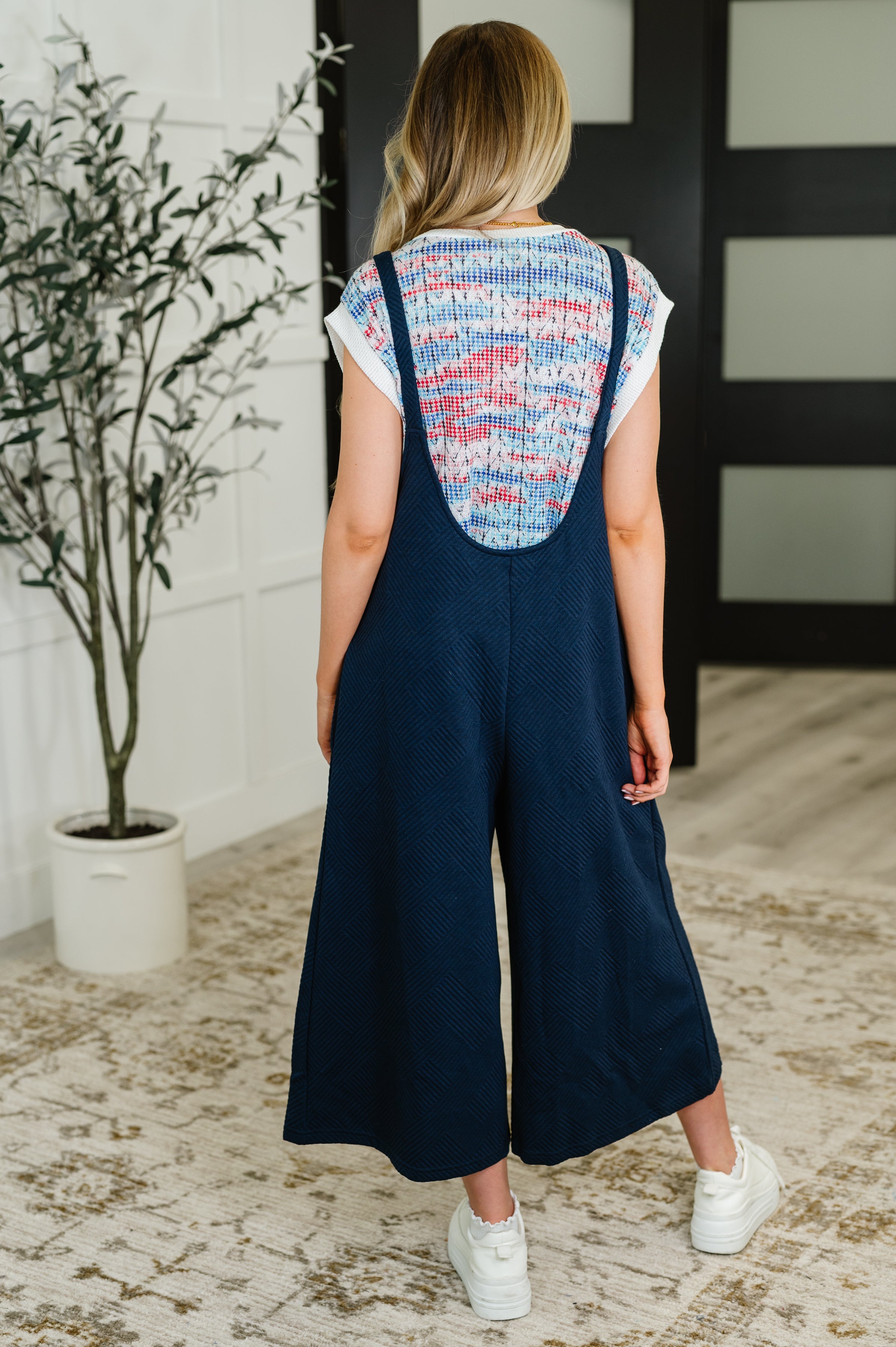 Suit Yourself Adjustable Strap Jumpsuit in Navy-Womens-Stay Foxy Boutique, Florissant, Missouri