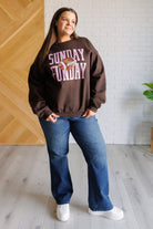 Sunday Funday Graphic Sweatshirt-Tops-Stay Foxy Boutique, Florissant, Missouri