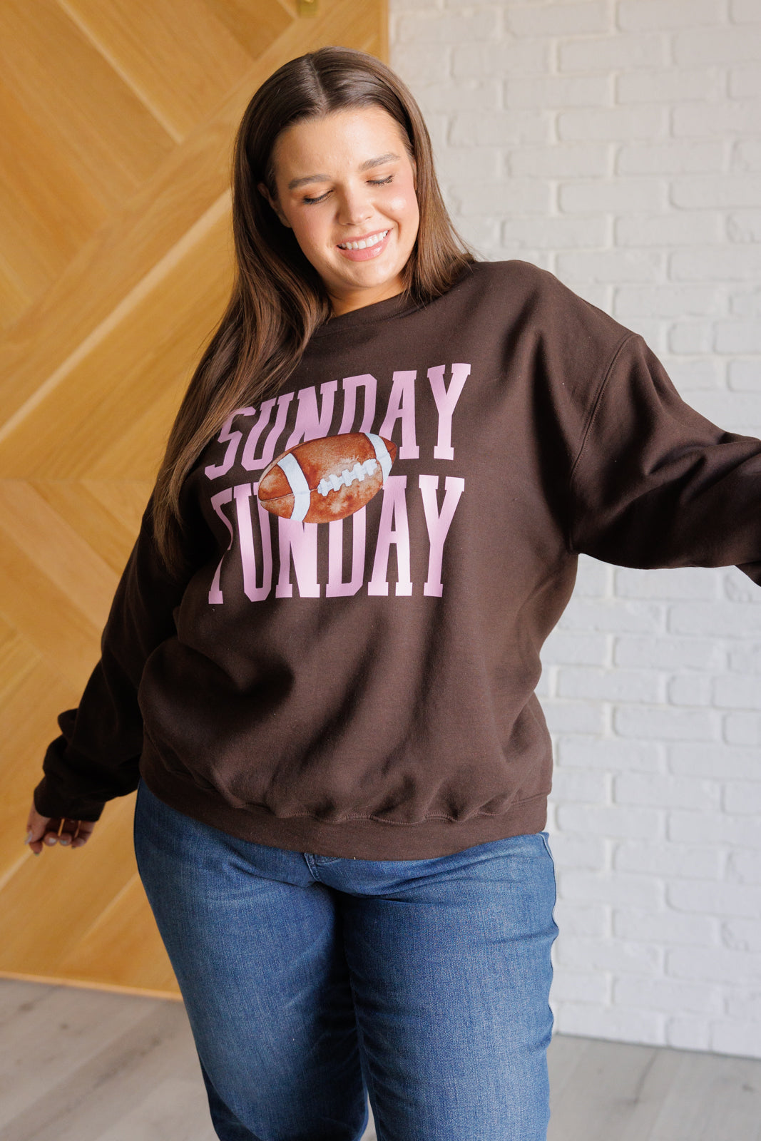 Sunday Funday Graphic Sweatshirt-Tops-Stay Foxy Boutique, Florissant, Missouri