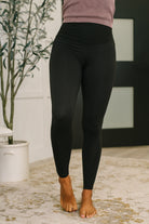 Sunday Splits High Waisted Leggings in Black-Womens-Stay Foxy Boutique, Florissant, Missouri