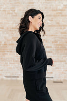 Sun or Shade Zip Up Jacket in Black-Athleisure-Stay Foxy Boutique, Florissant, Missouri