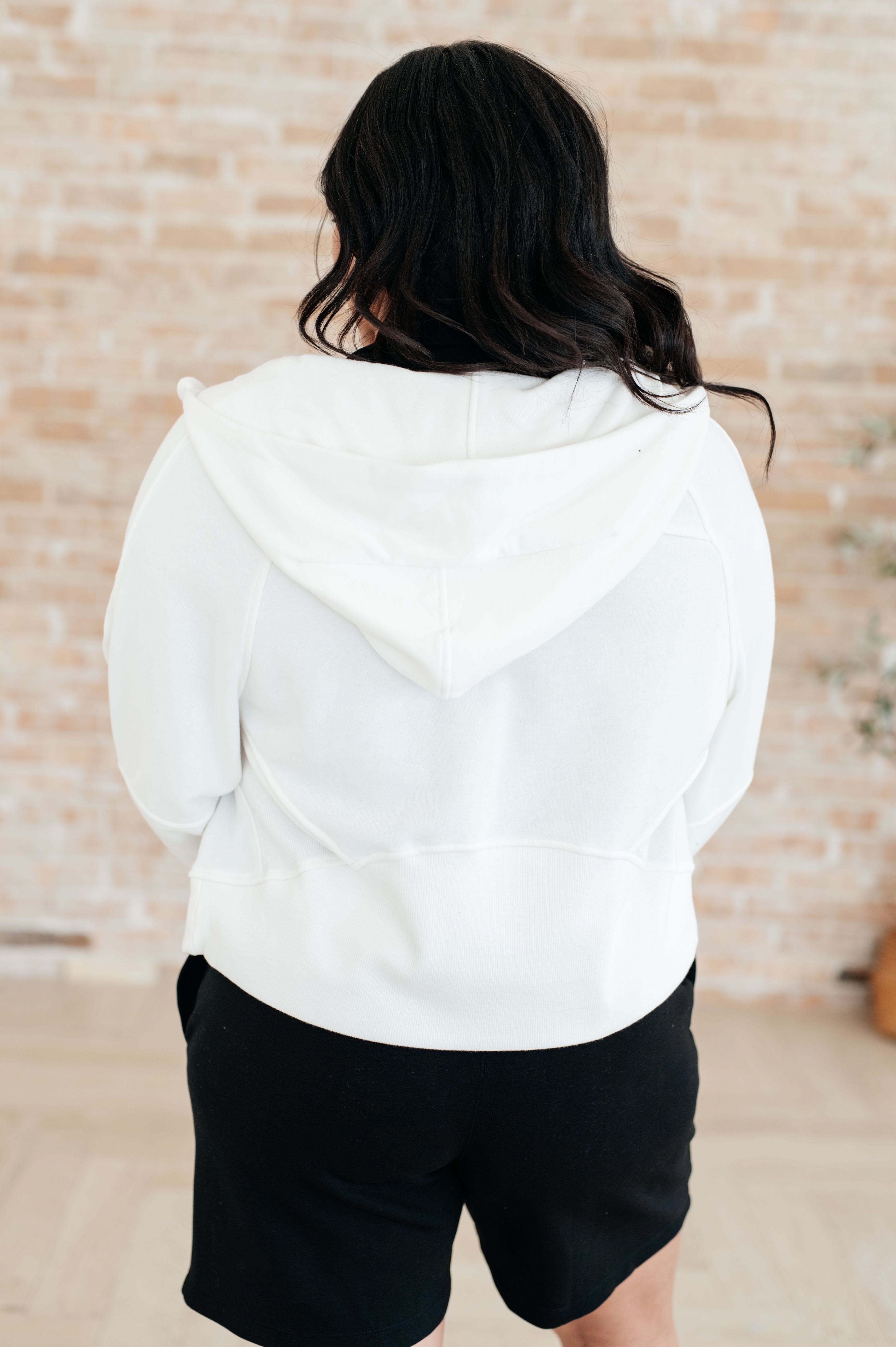 Sun or Shade Zip Up Jacket in Off White-Athleisure-Stay Foxy Boutique, Florissant, Missouri