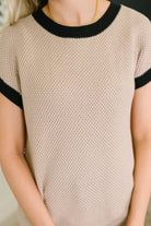 Sure Seems Sweet Contrast Trim Sleeveless Sweater-Womens-Stay Foxy Boutique, Florissant, Missouri