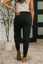 Sweat It High Waisted Joggers in Black-Womens-Stay Foxy Boutique, Florissant, Missouri