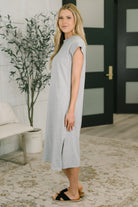 Sweet Like That Casual Dress in Heather Grey-Womens-Stay Foxy Boutique, Florissant, Missouri