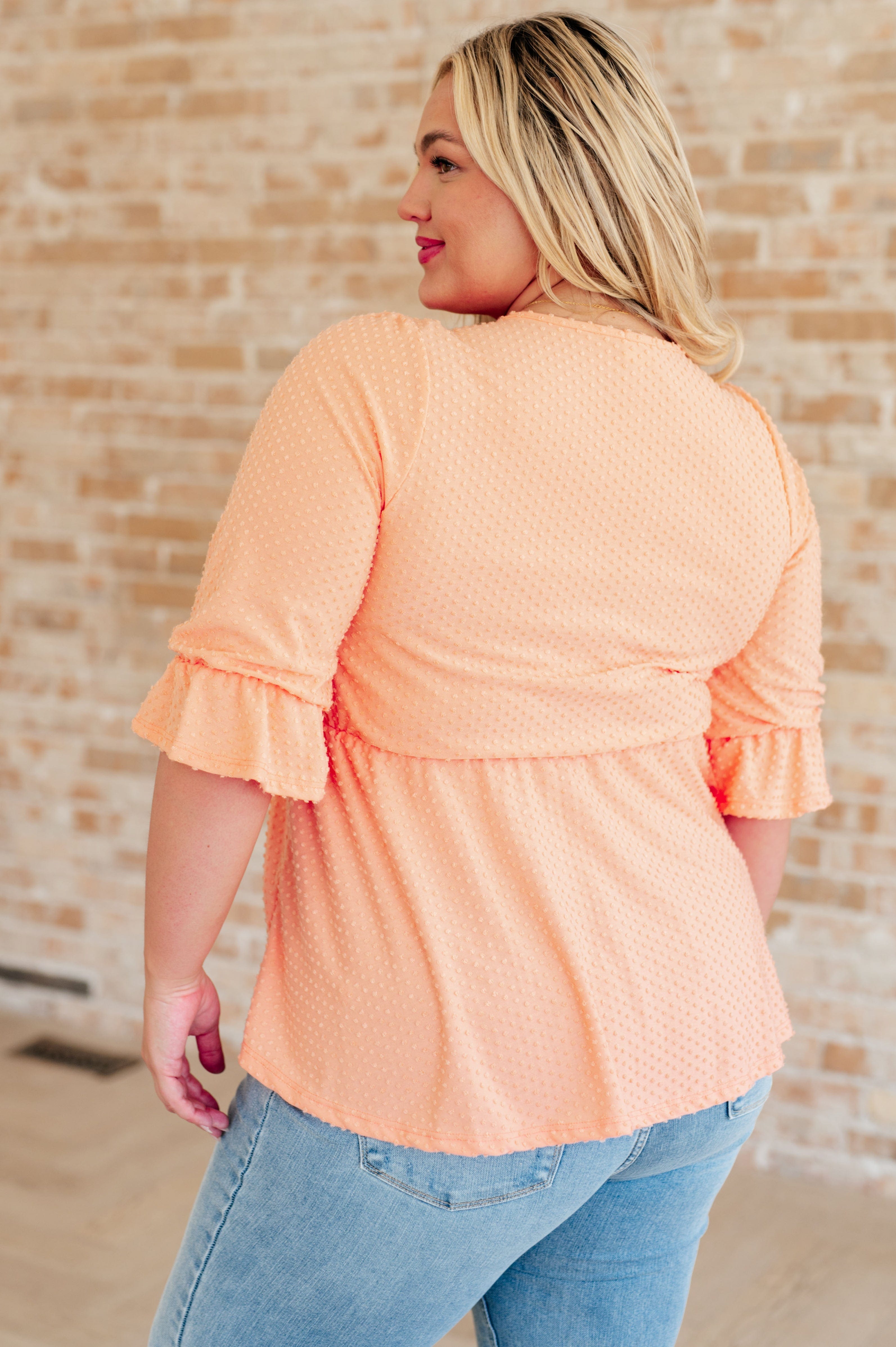 Sweet Sherbet Swiss Dot Top-Tops-Stay Foxy Boutique, Florissant, Missouri