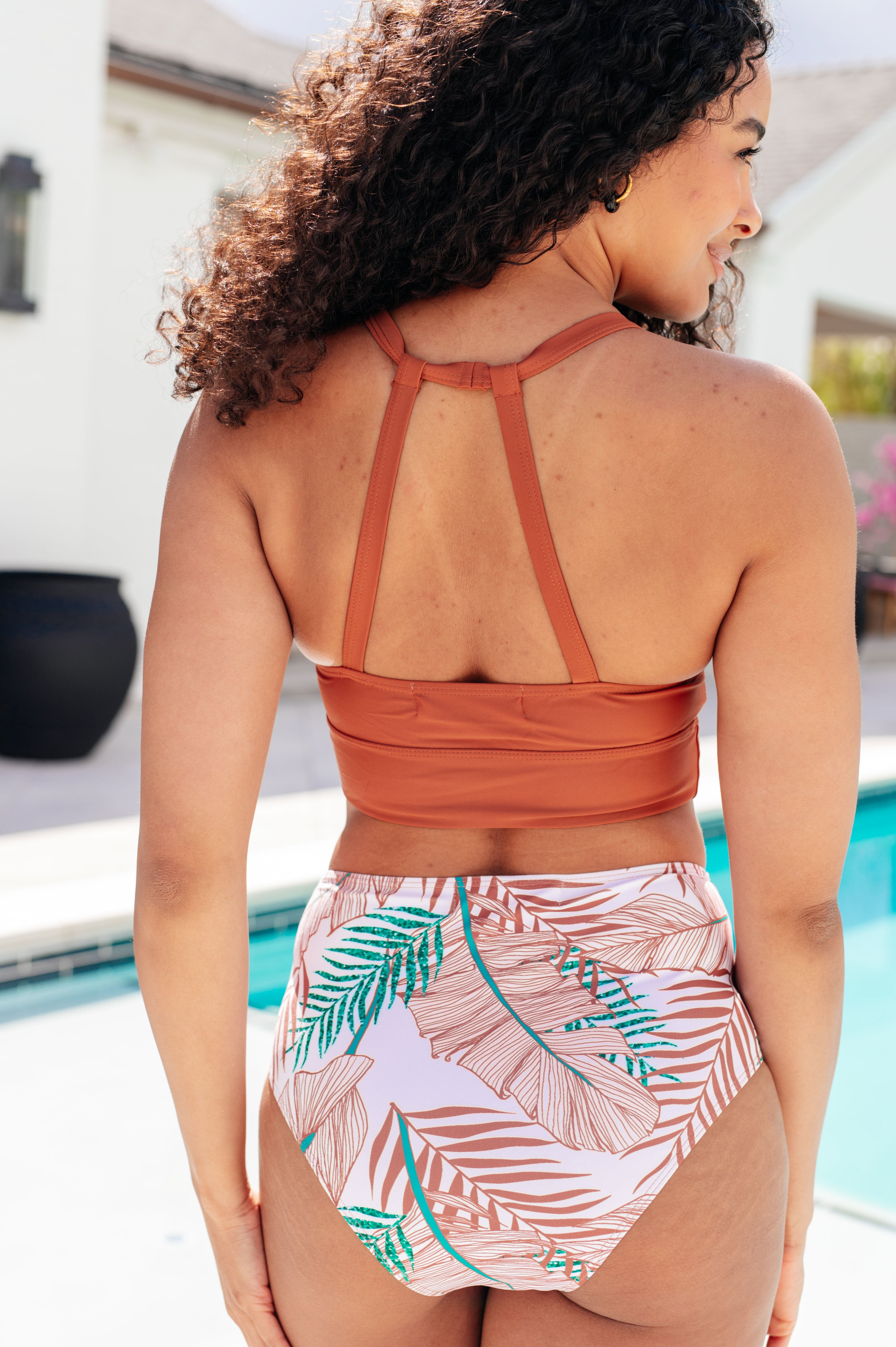 Tahiti Tropical Print Swim Bottoms-Swimwear-Stay Foxy Boutique, Florissant, Missouri