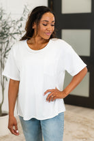 Take It Easy Slouchy Tee in Ivory-Womens-Stay Foxy Boutique, Florissant, Missouri