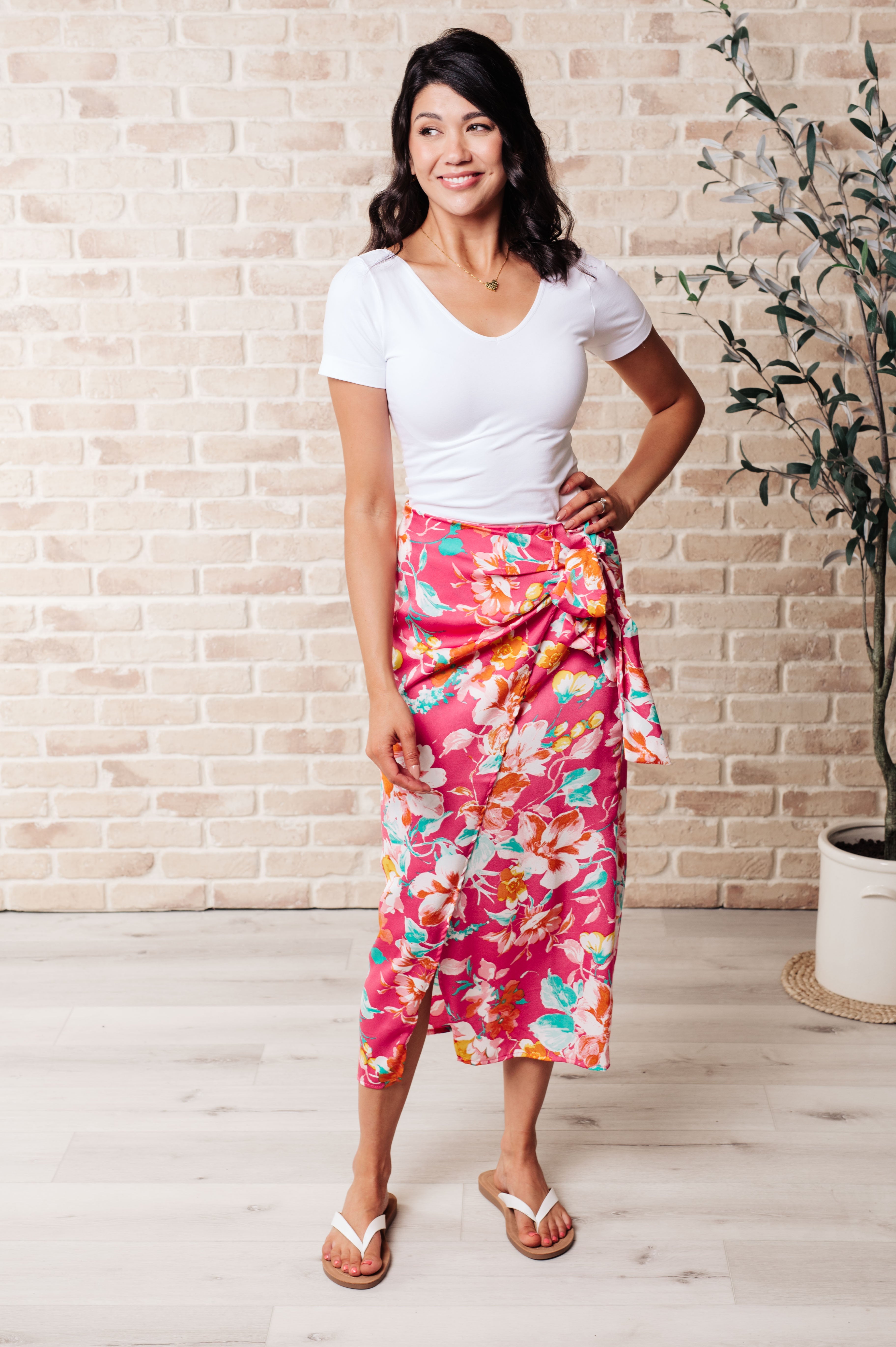 Take Me Outside Wrap Around Skirt in Magenta-Skirts-Stay Foxy Boutique, Florissant, Missouri