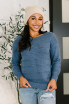 Take My Time Boatneck Textured Long Sleeve-Womens-Stay Foxy Boutique, Florissant, Missouri