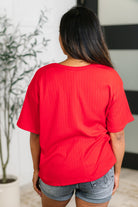 Take It Easy Slouchy Tee in Red-Womens-Stay Foxy Boutique, Florissant, Missouri