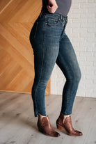 Tessa High Rise Control Top Step Hem Skinny Jeans-Womens-Stay Foxy Boutique, Florissant, Missouri