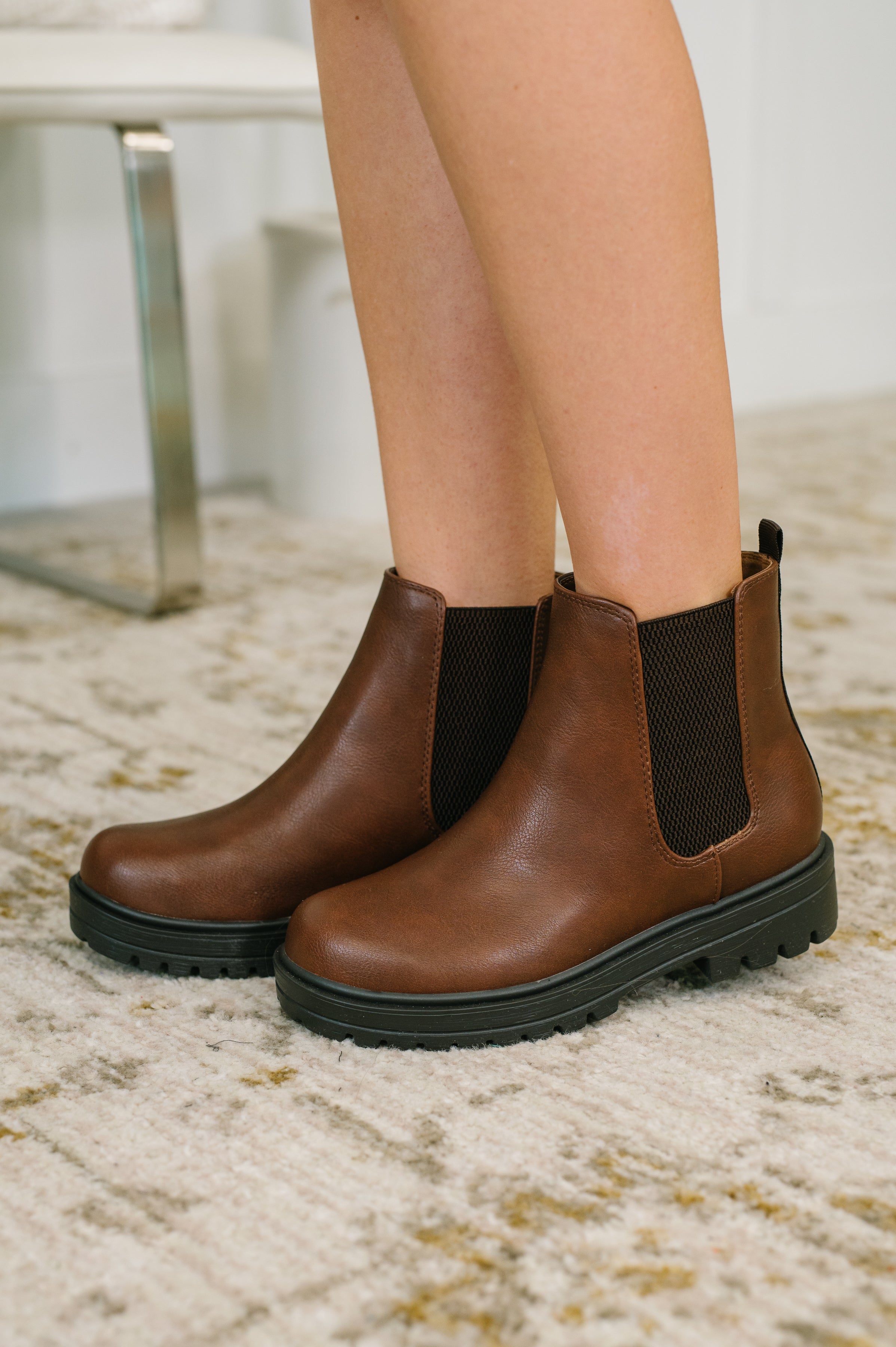 That's Just What They'll Do Paden Chelsea Boots in Brown-Womens-Stay Foxy Boutique, Florissant, Missouri