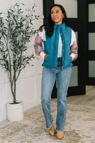 That's What I'm Talkin' About Puffer Vest in Teal-Womens-Stay Foxy Boutique, Florissant, Missouri