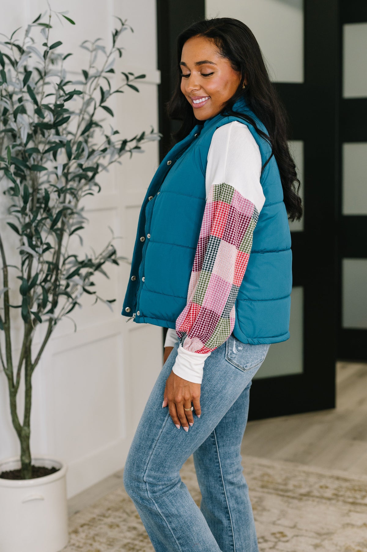 That's What I'm Talkin' About Puffer Vest in Teal-Womens-Stay Foxy Boutique, Florissant, Missouri