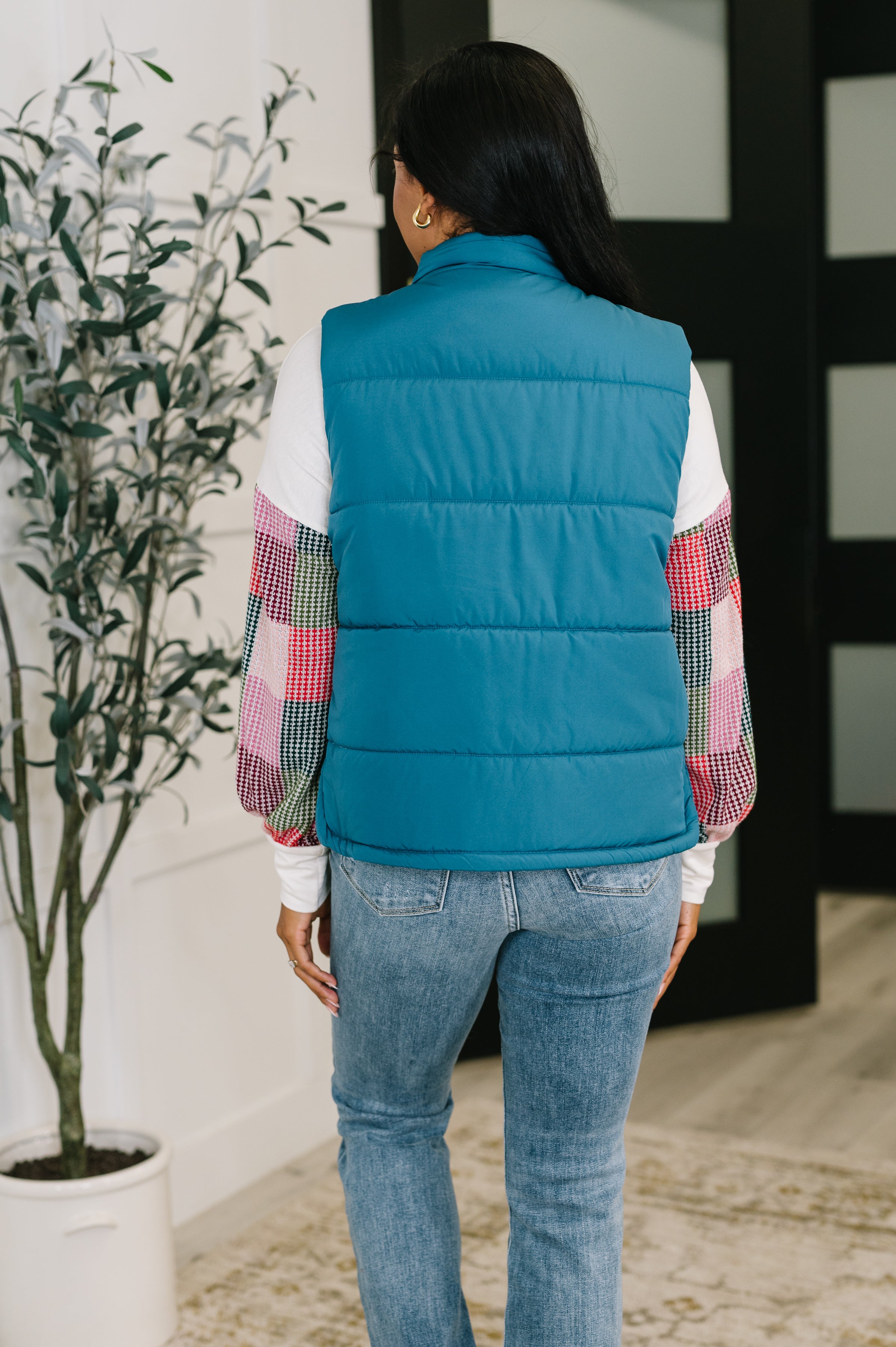 That's What I'm Talkin' About Puffer Vest in Teal-Womens-Stay Foxy Boutique, Florissant, Missouri