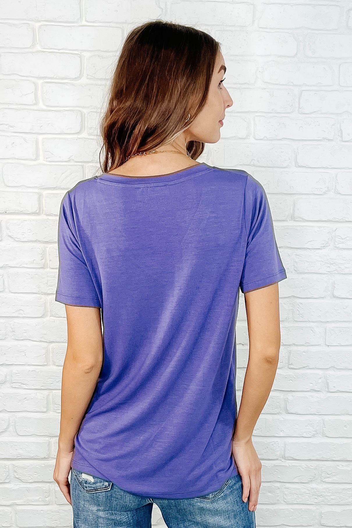 The Every Outfit Basic V-Neck Top in Marlin-Womens-Stay Foxy Boutique, Florissant, Missouri