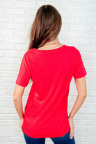 The Every Outfit Basic V-Neck Top in Ruby-Womens-Stay Foxy Boutique, Florissant, Missouri