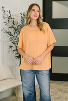 The Go-To Tee in Apricot Bliss-Womens-Stay Foxy Boutique, Florissant, Missouri