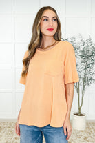 The Go-To Tee in Apricot Bliss-Womens-Stay Foxy Boutique, Florissant, Missouri