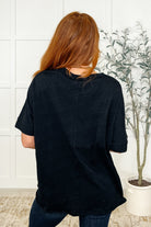 The Layback Relaxed Basic Tee in Black-Womens-Stay Foxy Boutique, Florissant, Missouri