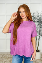 The Layback Relaxed Basic Tee in Hot Magenta-Womens-Stay Foxy Boutique, Florissant, Missouri