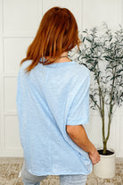 The Layback Relaxed Basic Tee in Light Blue-Womens-Stay Foxy Boutique, Florissant, Missouri