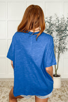 The Layback Relaxed Basic Tee in Royal Blue-Womens-Stay Foxy Boutique, Florissant, Missouri