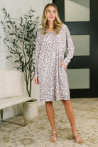 The Person You Are V-Neck Leopard Print Dress-Womens-Stay Foxy Boutique, Florissant, Missouri