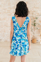 The Suns Been Quite Kind V-Neck Dress in Blue-Dresses-Stay Foxy Boutique, Florissant, Missouri