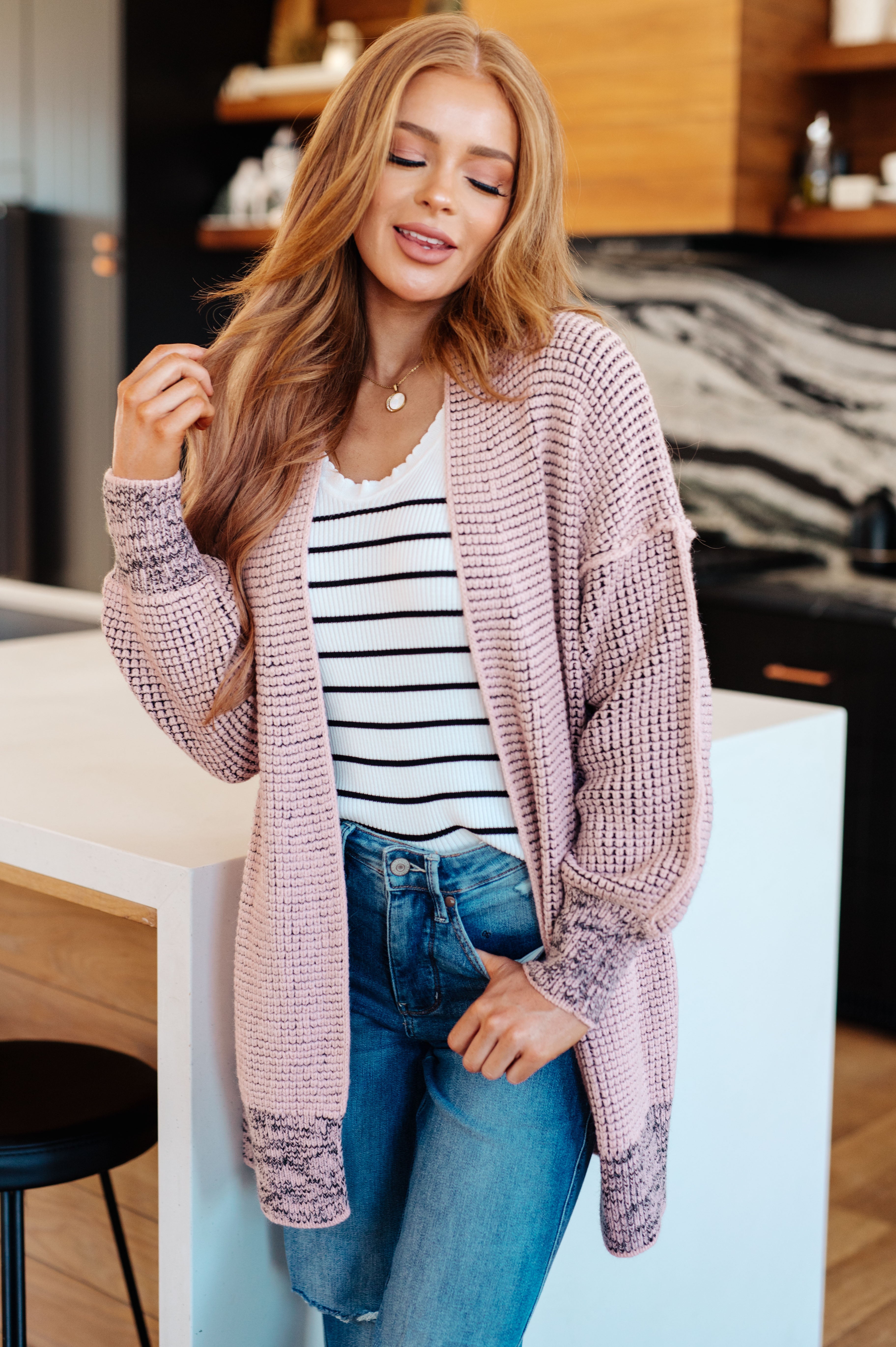 The Way It Was Cardigan in Mauve-Layers-Stay Foxy Boutique, Florissant, Missouri