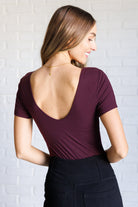 They're Not Like Us Square Neck Bodysuit in Cassis-Tops-Stay Foxy Boutique, Florissant, Missouri