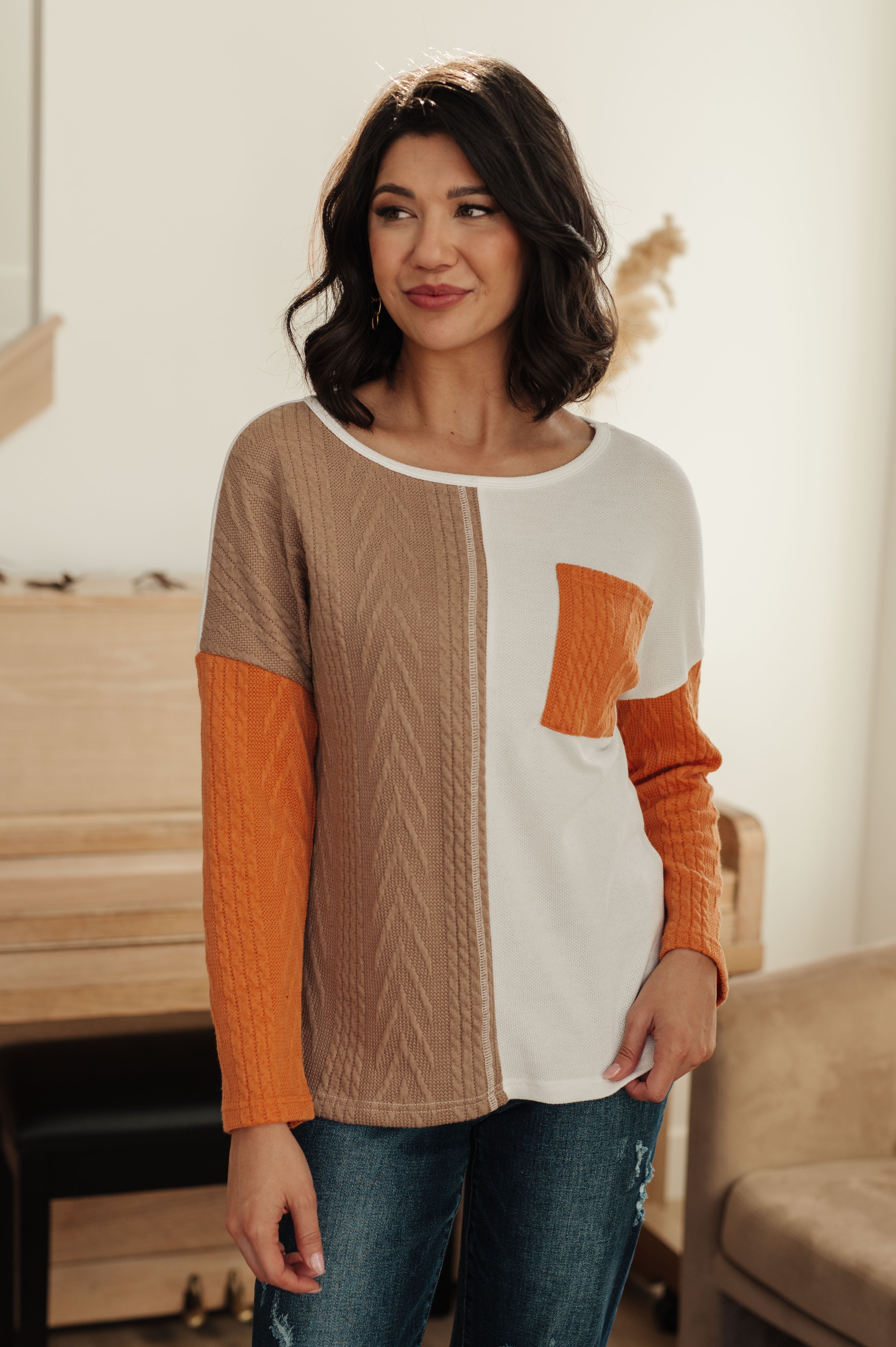 This, That, And The Other Colorblock Top-Tops-Stay Foxy Boutique, Florissant, Missouri