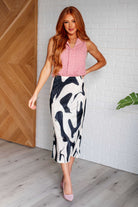 Thoroughly Modern Plisse Midi Skirt-Skirts-Stay Foxy Boutique, Florissant, Missouri