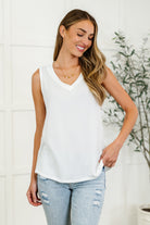 Thread Lightly Ribbed Knit Tank in Ivory-Womens-Stay Foxy Boutique, Florissant, Missouri