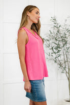 Thread Lightly Ribbed Knit Tank in Strawberry Pink-Womens-Stay Foxy Boutique, Florissant, Missouri
