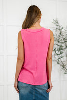 Thread Lightly Ribbed Knit Tank in Strawberry Pink-Womens-Stay Foxy Boutique, Florissant, Missouri