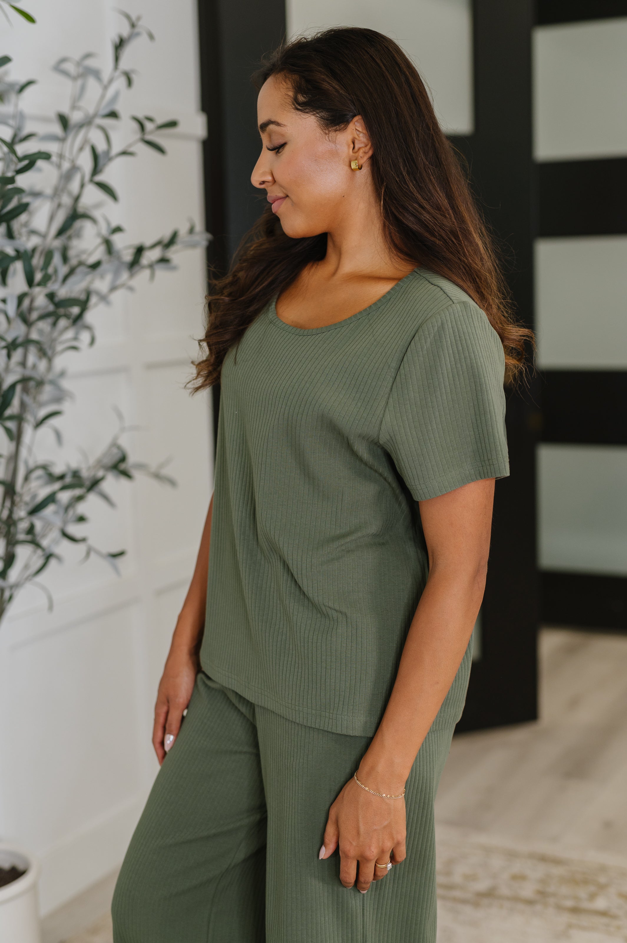 Thyme Boxy Tee in Dusty Pine-Womens-Stay Foxy Boutique, Florissant, Missouri