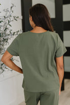 Thyme Boxy Tee in Dusty Pine-Womens-Stay Foxy Boutique, Florissant, Missouri