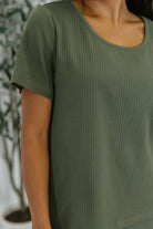 Thyme Boxy Tee in Dusty Pine-Womens-Stay Foxy Boutique, Florissant, Missouri