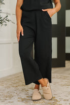 Thyme Culottes in Black-Womens-Stay Foxy Boutique, Florissant, Missouri