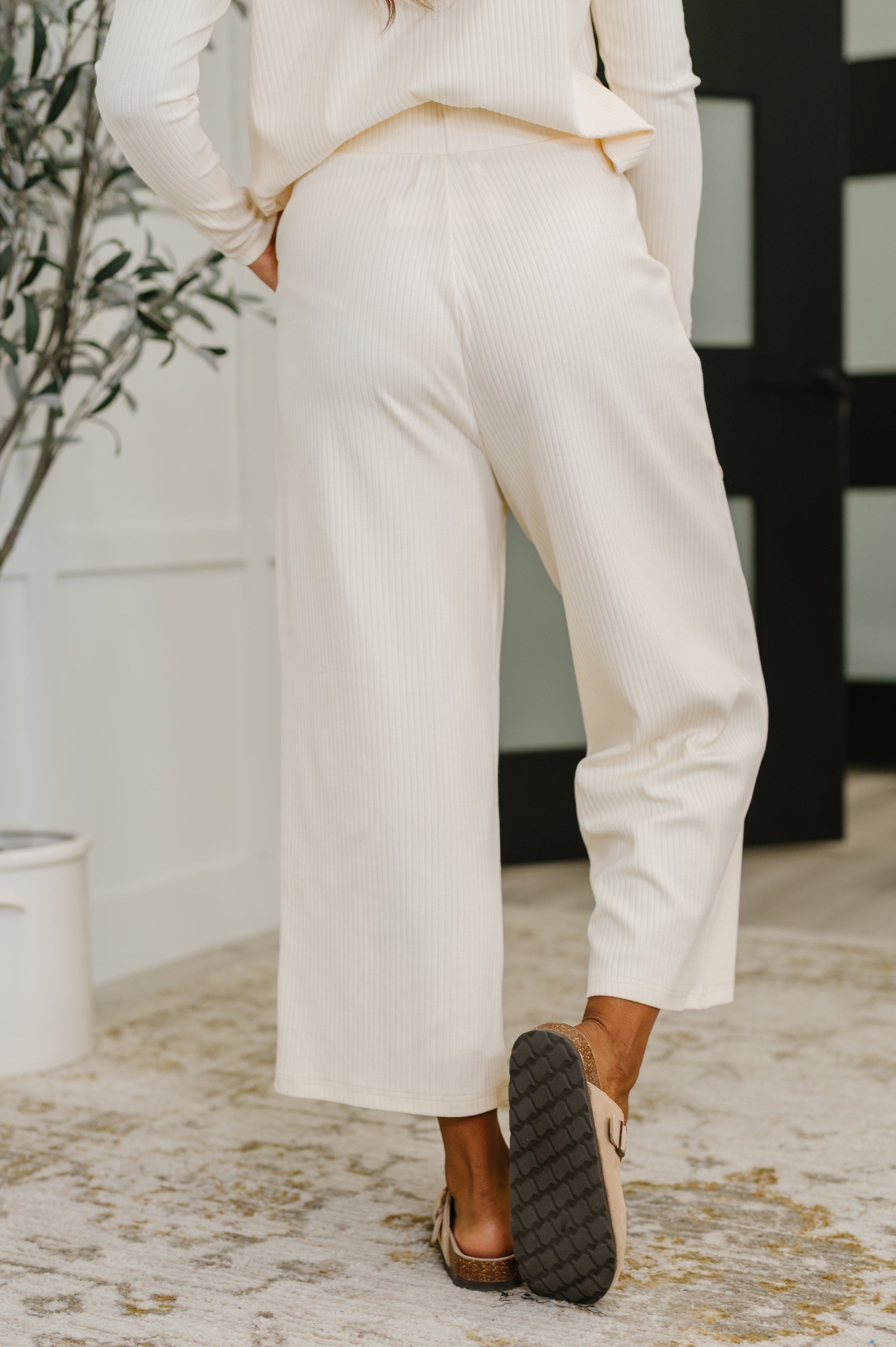 Thyme Culottes in Cream-Womens-Stay Foxy Boutique, Florissant, Missouri
