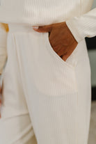 Thyme Culottes in Cream-Womens-Stay Foxy Boutique, Florissant, Missouri