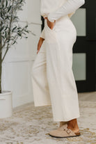 Thyme Culottes in Cream-Womens-Stay Foxy Boutique, Florissant, Missouri