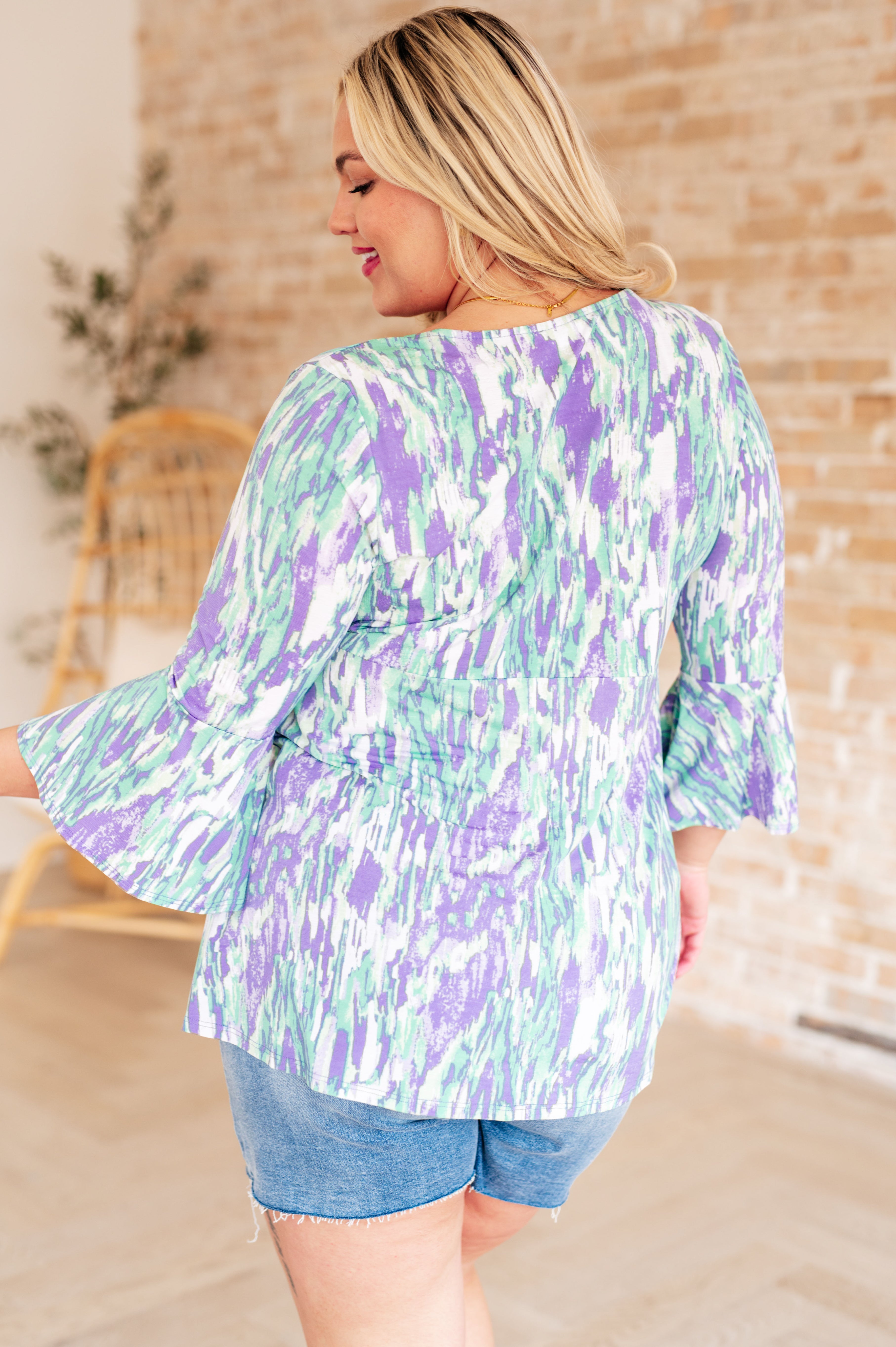 Tide Pool Baby Doll Top-Tops-Stay Foxy Boutique, Florissant, Missouri