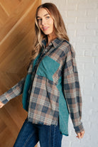 Tied for Time Thermal Plaid Button Up-Tops-Stay Foxy Boutique, Florissant, Missouri